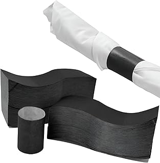 Perfect Stix - Napkin Band Black Napkin Band, 1.5" x 4.5", Black (Pack of 500)