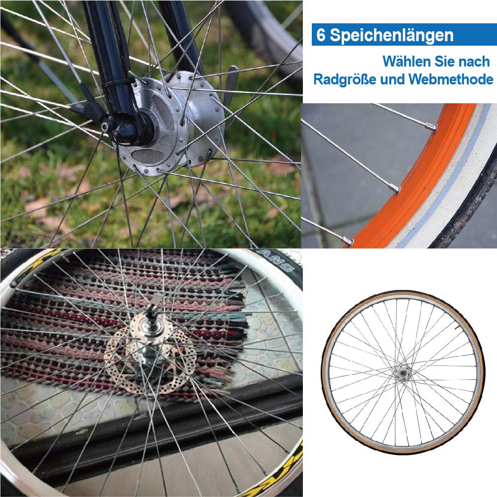 Zestaw 38 szprych rowerowych MTB Spoke z szprychami 258-283 mm