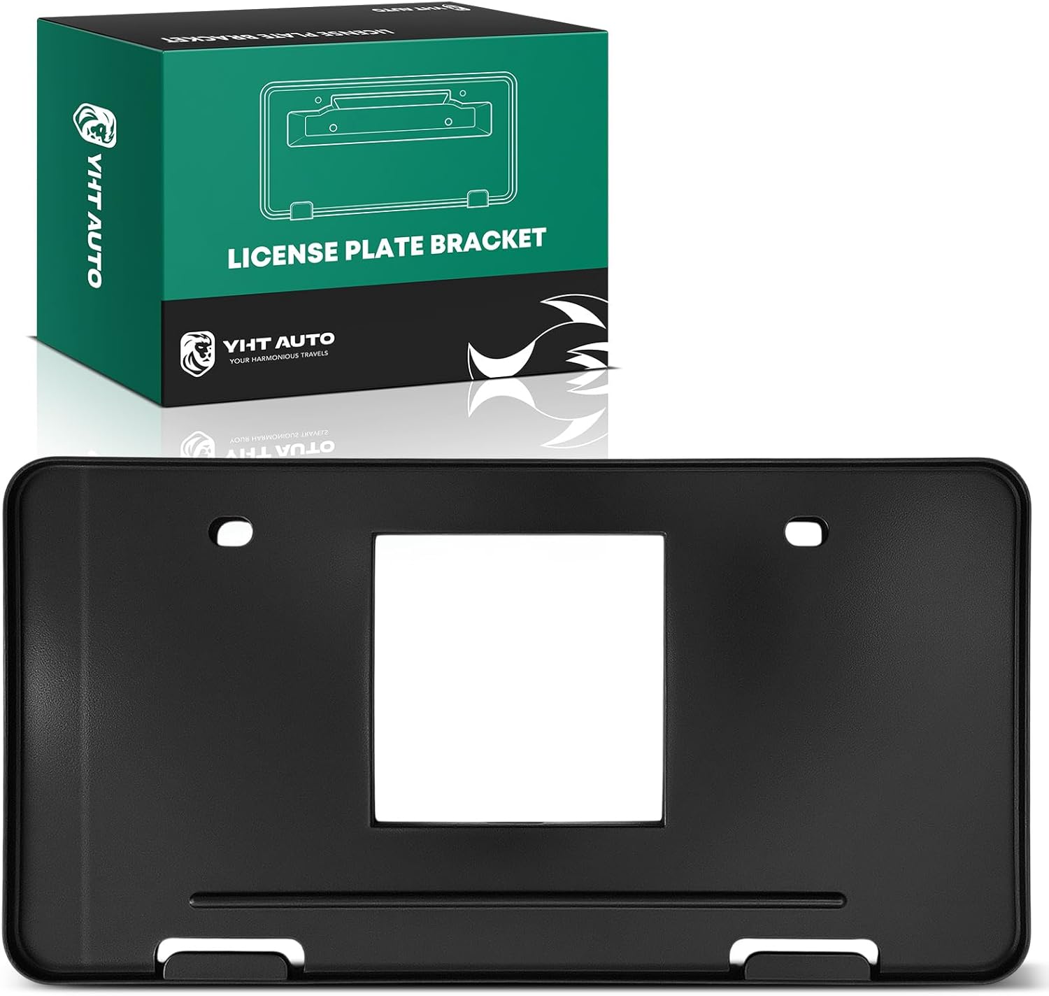YHTAUTO Front License Plate Bracket w/o Screws Compatible with Toyota Sienna 2011-2017, Black Bumper License Plate Frame, No Drill Licence Plate Holder