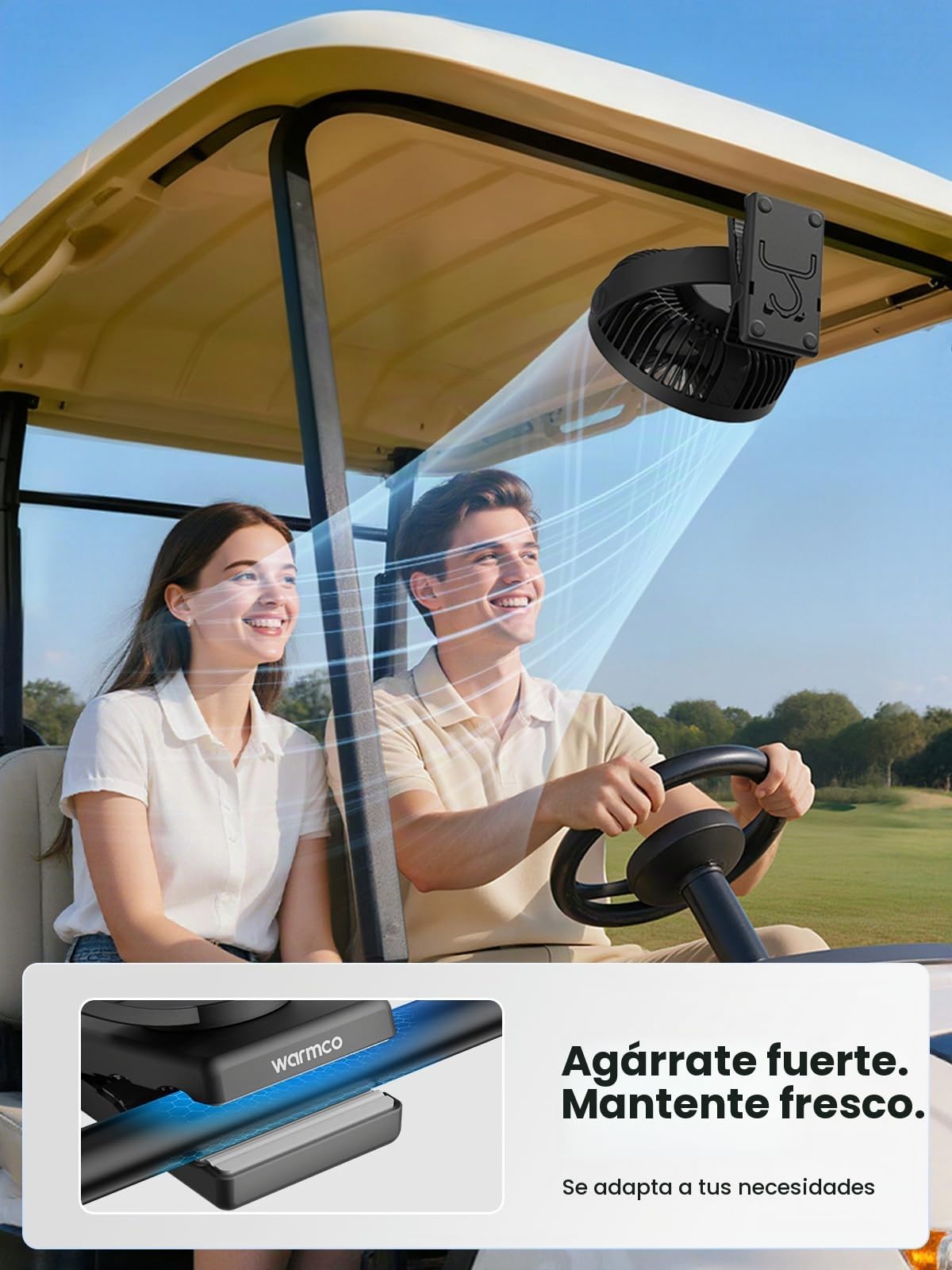 Warmco DJ10 10000 mAh Clip Ventilador con rotación de 720° para camping