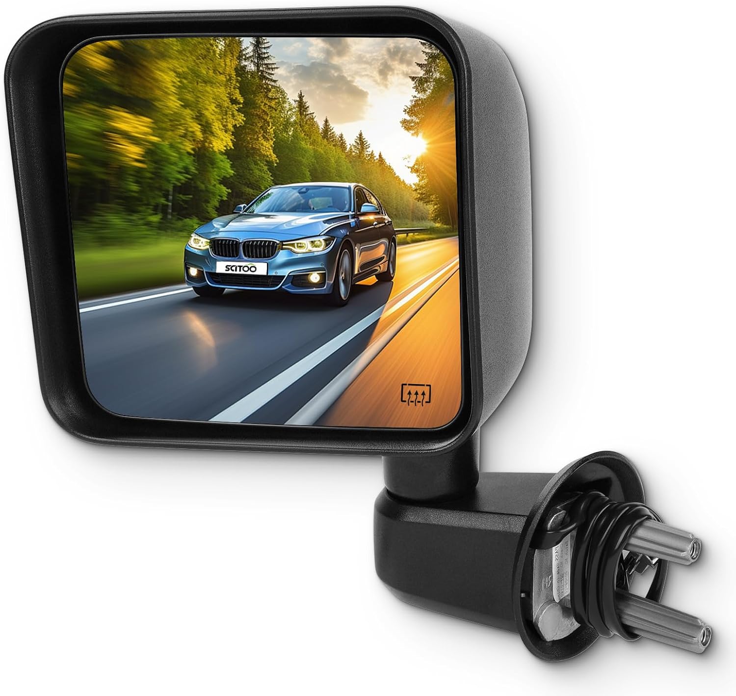 SCITOO Side View Mirror Driver Side Mirror Fit Compatible with 2007 2008 2009 2010 2011 2012 For Jeep Wrangler Power Adjustment Manual Folding Heating CH1320390