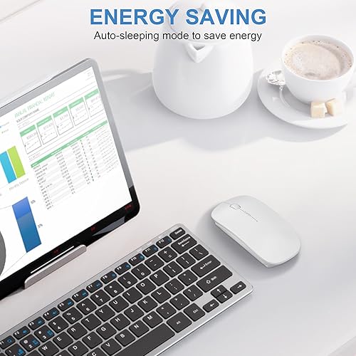 Miniatura 9 de Ratón inalámbrico Bluetooth para MacBook Air Mac Pro Computadora portátil iPad Pad PC láser óptico recargable Mini Ratón silencioso delgado