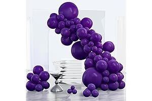 PartyWoo Dark Purple Balloons 123 pcs Purple Balloons Different Sizes Pack of...