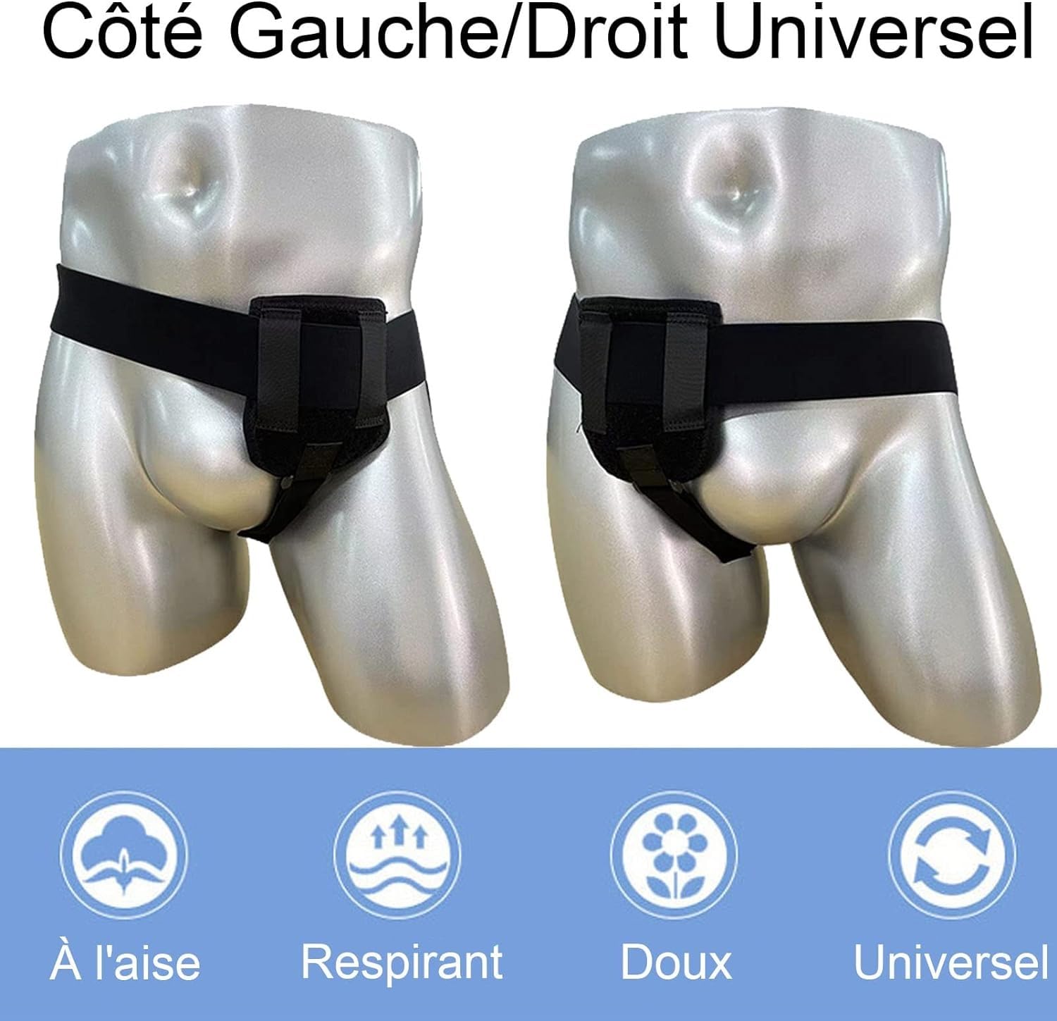Ceinture Herniaire Réglable Pour Hommes Et Femmes – Taille M (32-36") – Beige – Neuf – Wonder Care