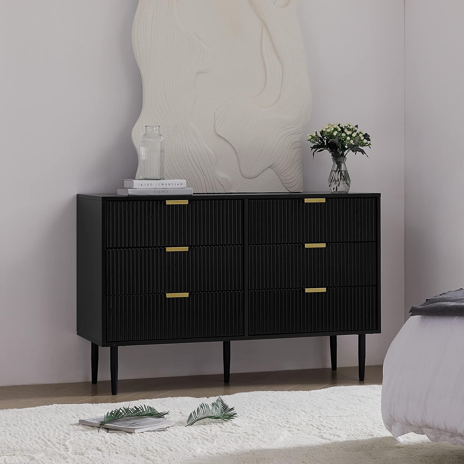 wirrytor 6 Drawer Double Dresser for Bedroom, Modern Closet