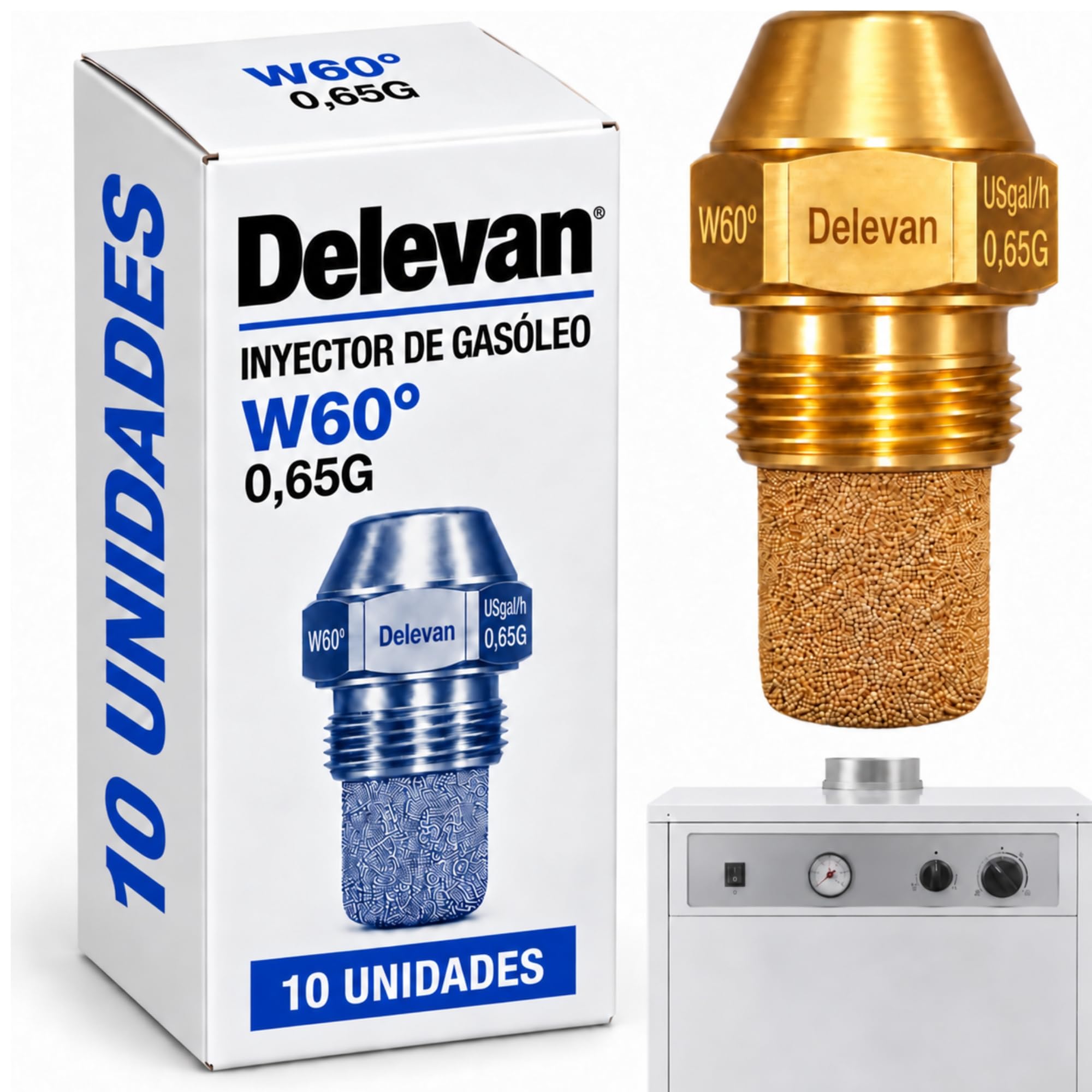 Inyector de gasoleo Delevan, Boquilla pulverizador, W60º | 0,65 gal/h - imagen 1
