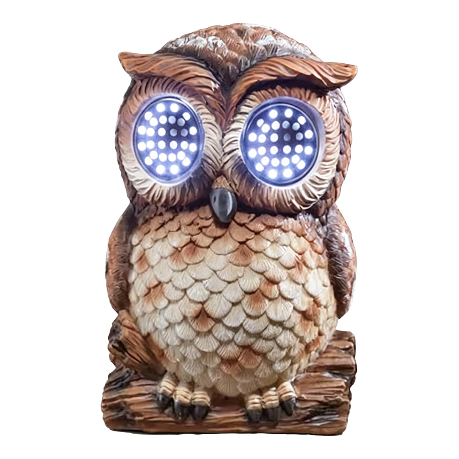 sugerou Animated Eyes Solar Light Motion Sensor Outdoor Waterproof Garden Animal Figurine Energy Saving Resin Decor for Patio Yard Pathway 20cm Tall Decorative Illumination Owl