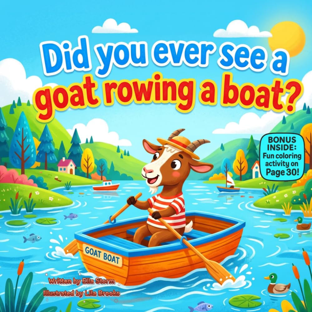 Did You Ever See a Goat Rowing a Boat?: A Silly Rhyming Picture Book About Friendship, Funny Adventures, and Never Giving Up