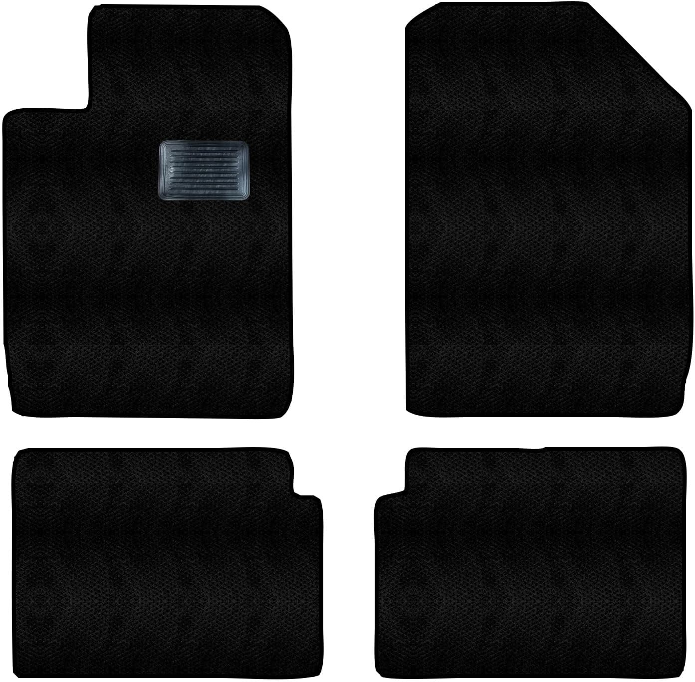 Carpet Front & Rear Floor Mats, Black, Compatible with Ford
