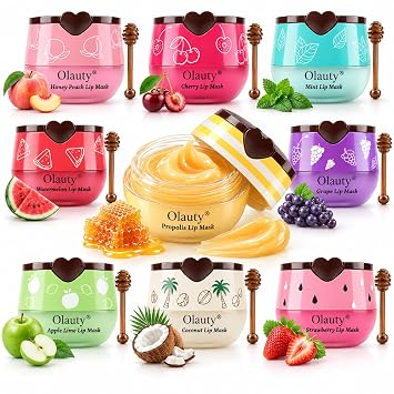 9pcs Bee Lip Balm Honey Pot, Lip Balm Christmas Stocking Stuffers For Women