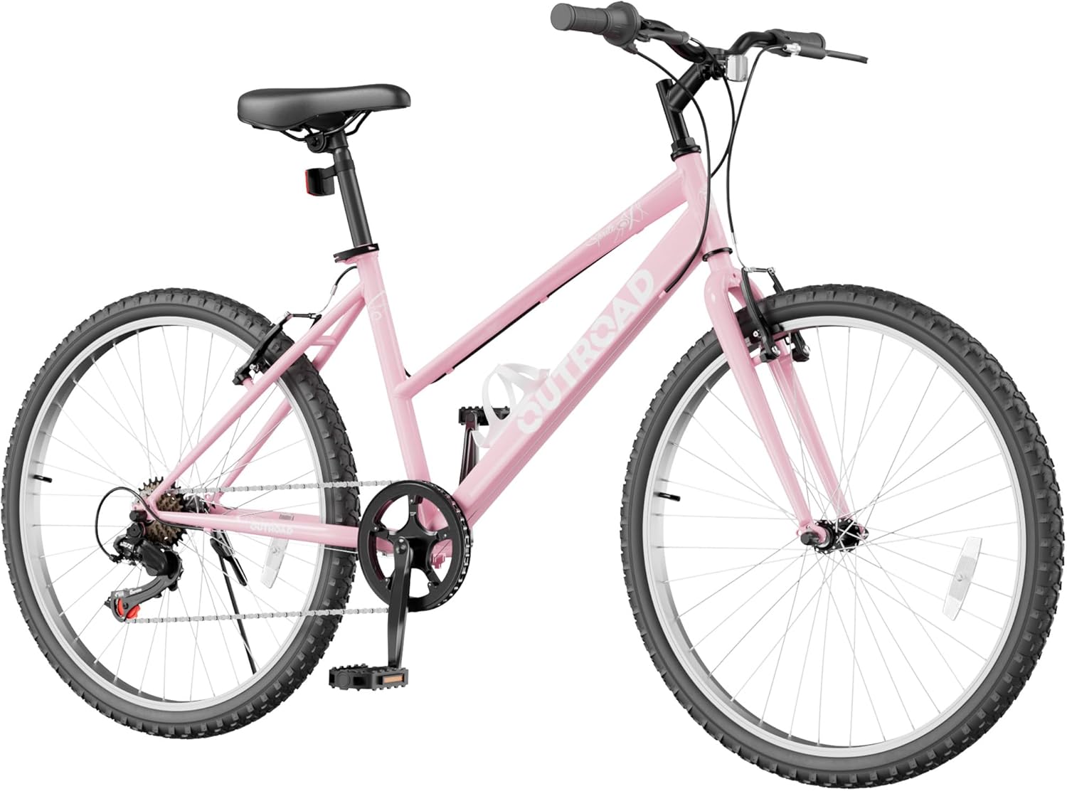 Outroad Beach Cruiser Bike for Adult and Men Bikes, 26 inch Commuter Bicycle with 7 Speed,Dual V-Brakes and Adjustable Seat for Cruiser Bikes (Black, White, Pink, Green, Blue, Purple)