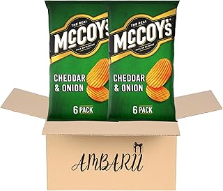 McCoy's Ridge Cut Crisps - Cheddar & Onion Pack of 6 x2