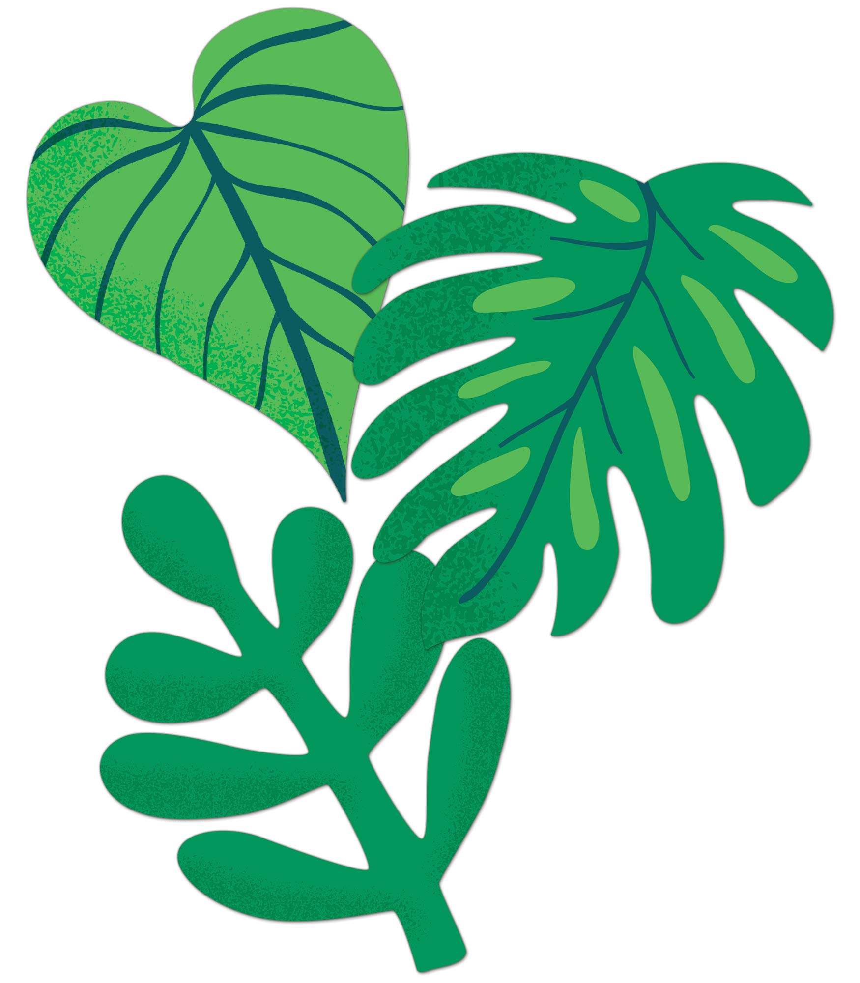 Carson Dellosa One World 36pc Tropical Leaves Bulletin Board Decorations, Tropical Decor for Bulletin Board, Party, Classroom Decor, and Summer Bulletin Board Decorations, Boho Classroom Decor