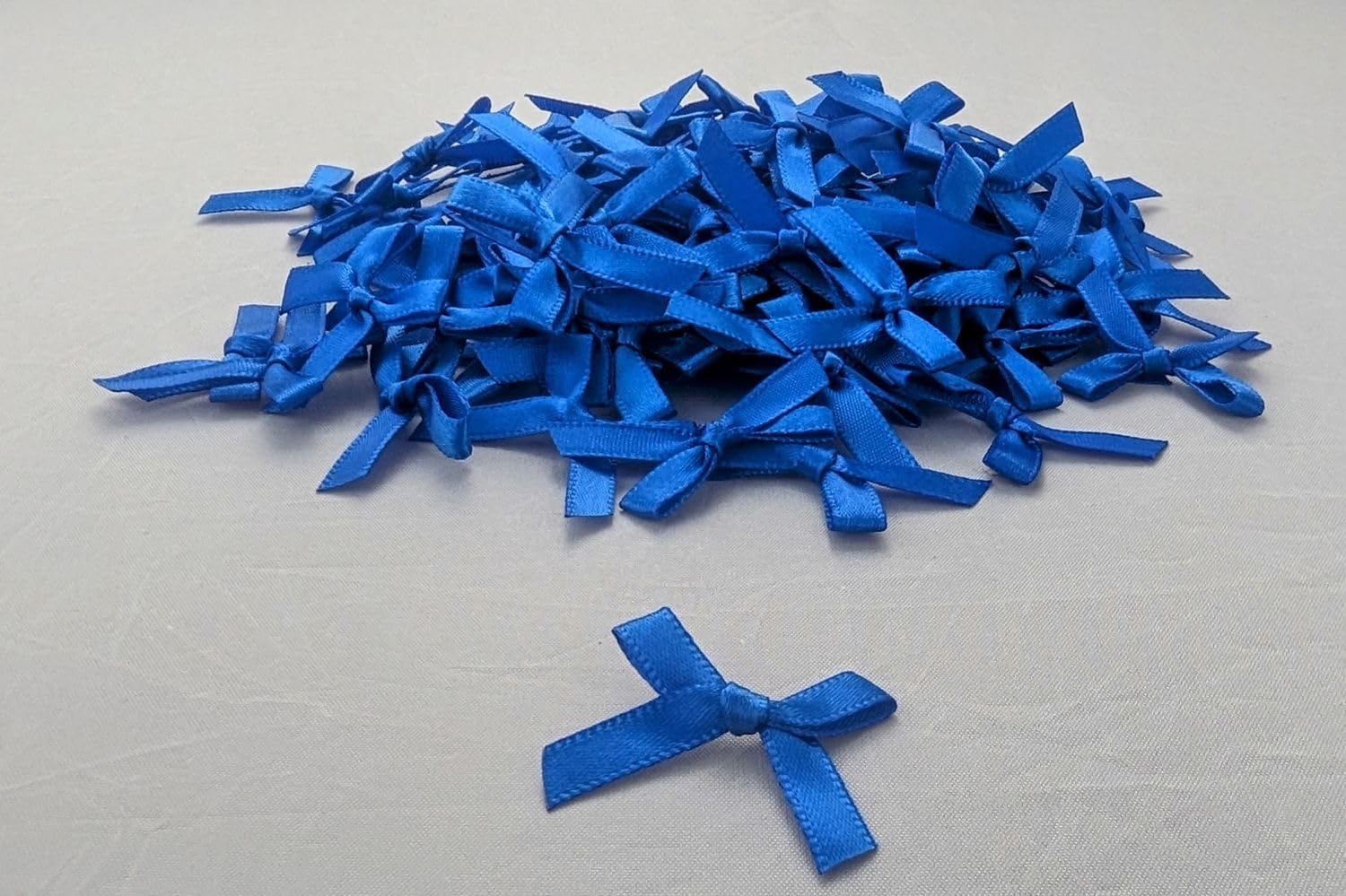 royal blue satin bows 7mm x100pcs wedding stationary scrapbook embellishment trim by floral supplies