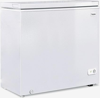 TABU 12.0 Cubic Feet Chest Freezer, Large Deep Freezer with 7 Level Adjustable Thermostat, Top-Opening Freestanding Freezer with Removable Storage Basket, White