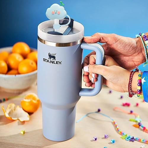 Miniatura 5 de Tapa de popote para Stanley Cup  4 piezas de popote de silicona compatible con vaso Stanley de 40 onzas con asa  Fundas de popote reutilizables para