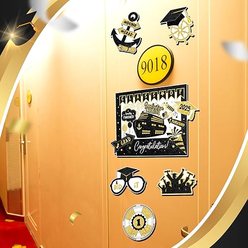 Miniatura 3 de Copkim 6 piezas de decoración magnética para puerta de crucero de graduación, decoración de crucero, imanes de puerta de crucero para automóvil,