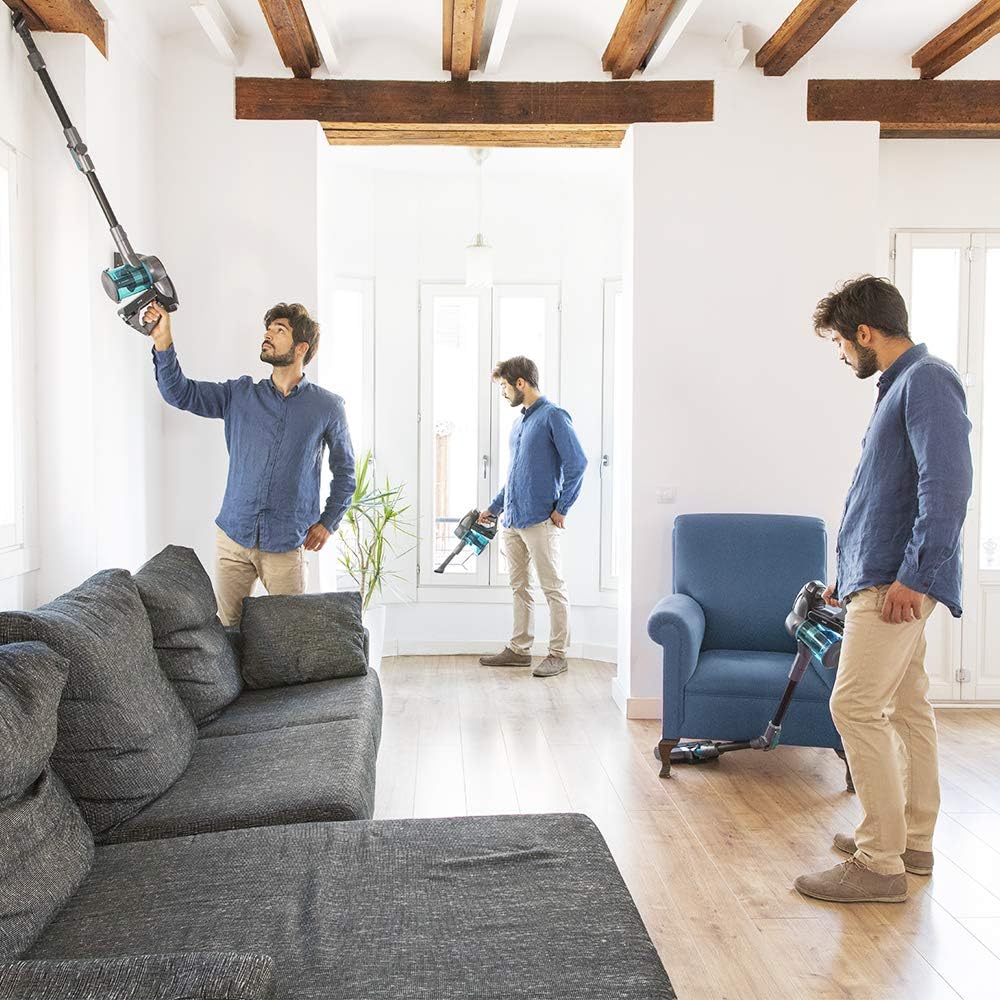 Man using the Cecotec Conga Rockstar 700 X-Treme Ergoflex in various configurations