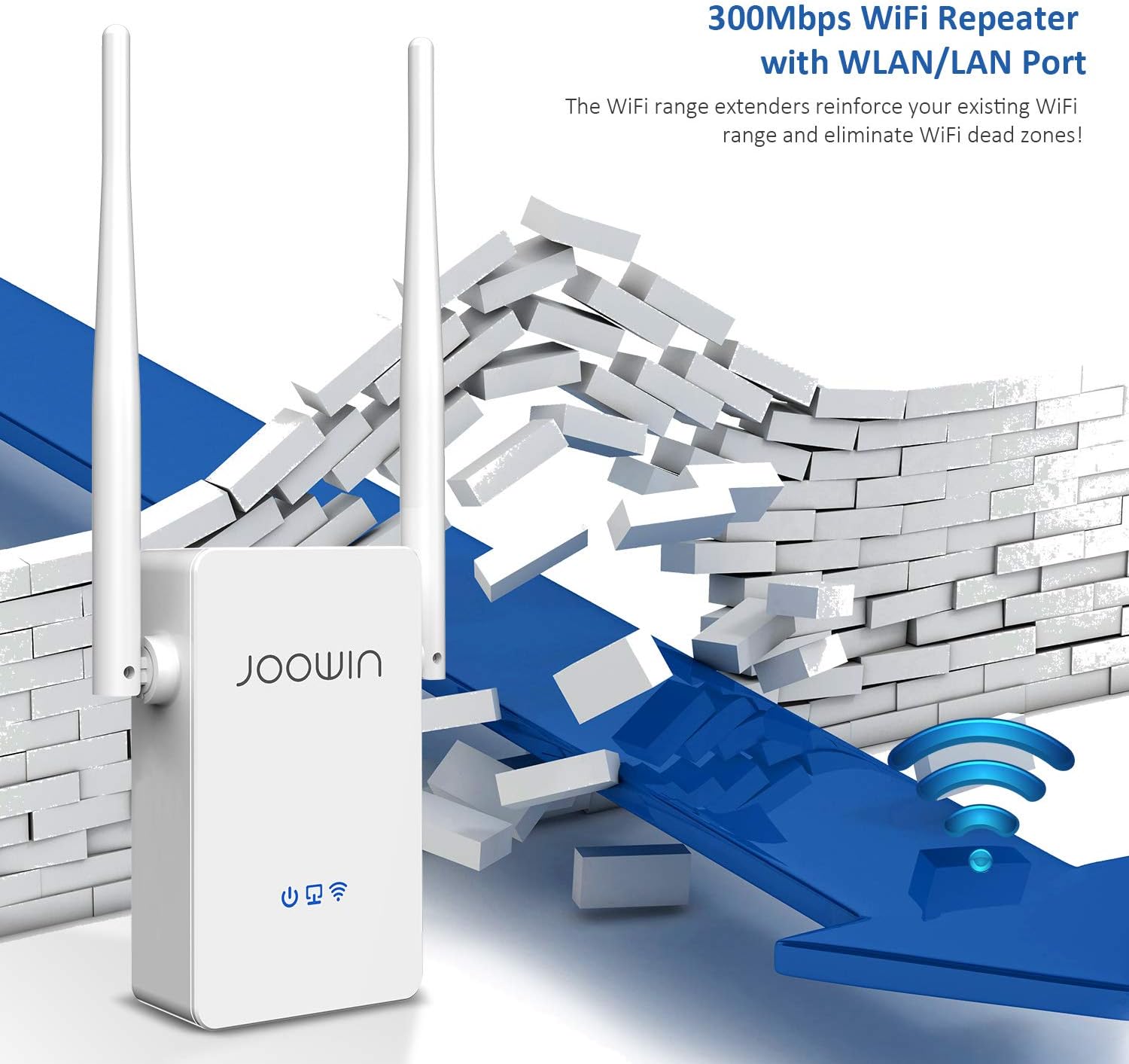 WiFi Extender WiFi Booster WiFi Range Extender WiFi Signal Booster Wireless Range Extender 300Mbps 2.4GHz with Ethernet Port & WPS, Covers Up to 3300 Sq.ft (WiFi Repeater/Access Point/Router Mode) : Electronics