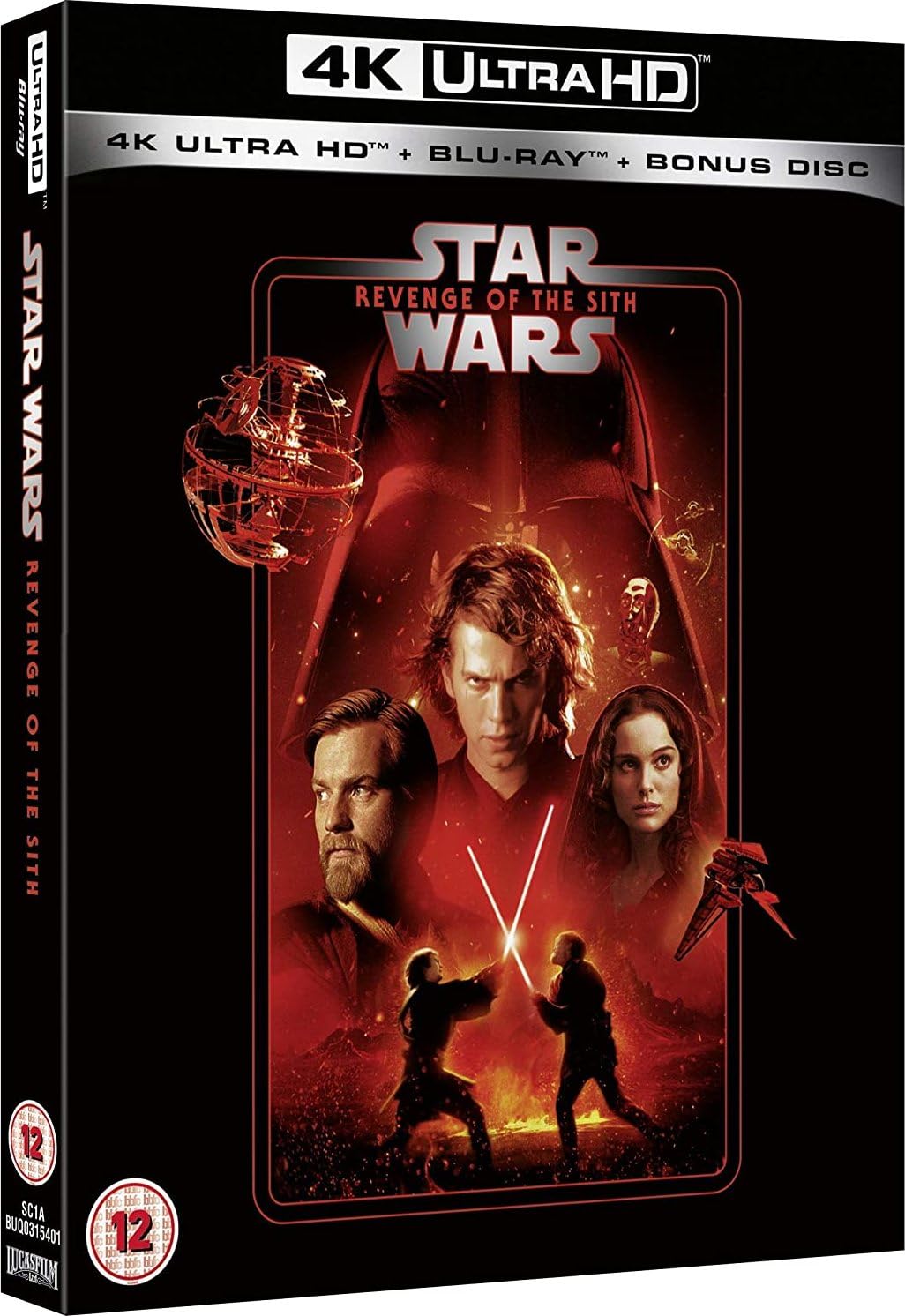 Star Wars Prequel Trilogy: Episode I - The Phantom Menace / Episode II - Attack of the Clones / Episode III - Revenge of the Sith [9-Disc Set] [4K UHD + Blu-ray] [Region Free]