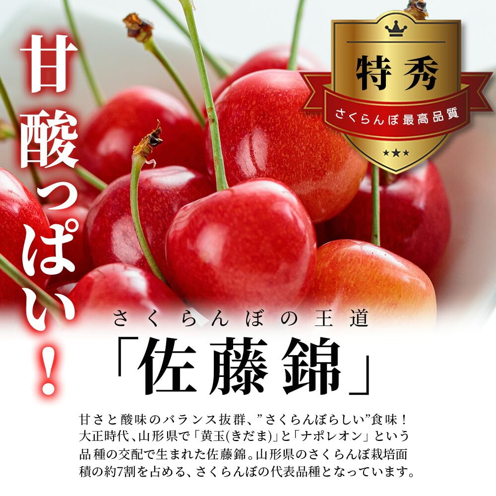 Amazon.co.jp: 山形県産 特秀 2L さくらんぼ 佐藤錦 or 紅秀峰 鏡