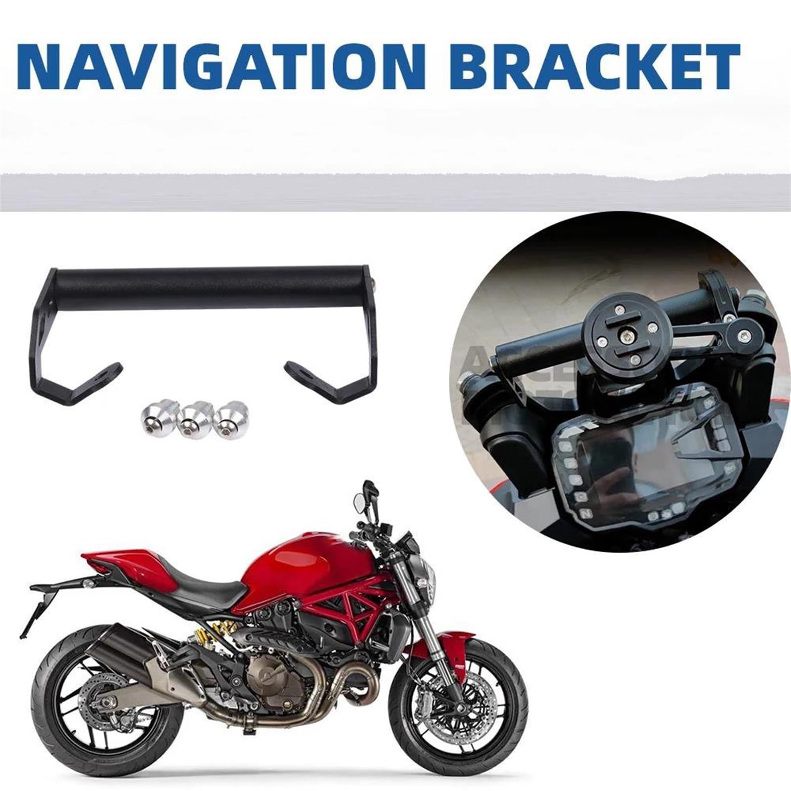 Soporte Móvil Bicicleta para Ducati para MULTISTRADA para 1260 para Enduro para MTS 1260 V2 V2s Accesorios Motocicletas Soporte Teléfono Móvil Soporte Placa Navegación GPS Soporte Teléfono Bici