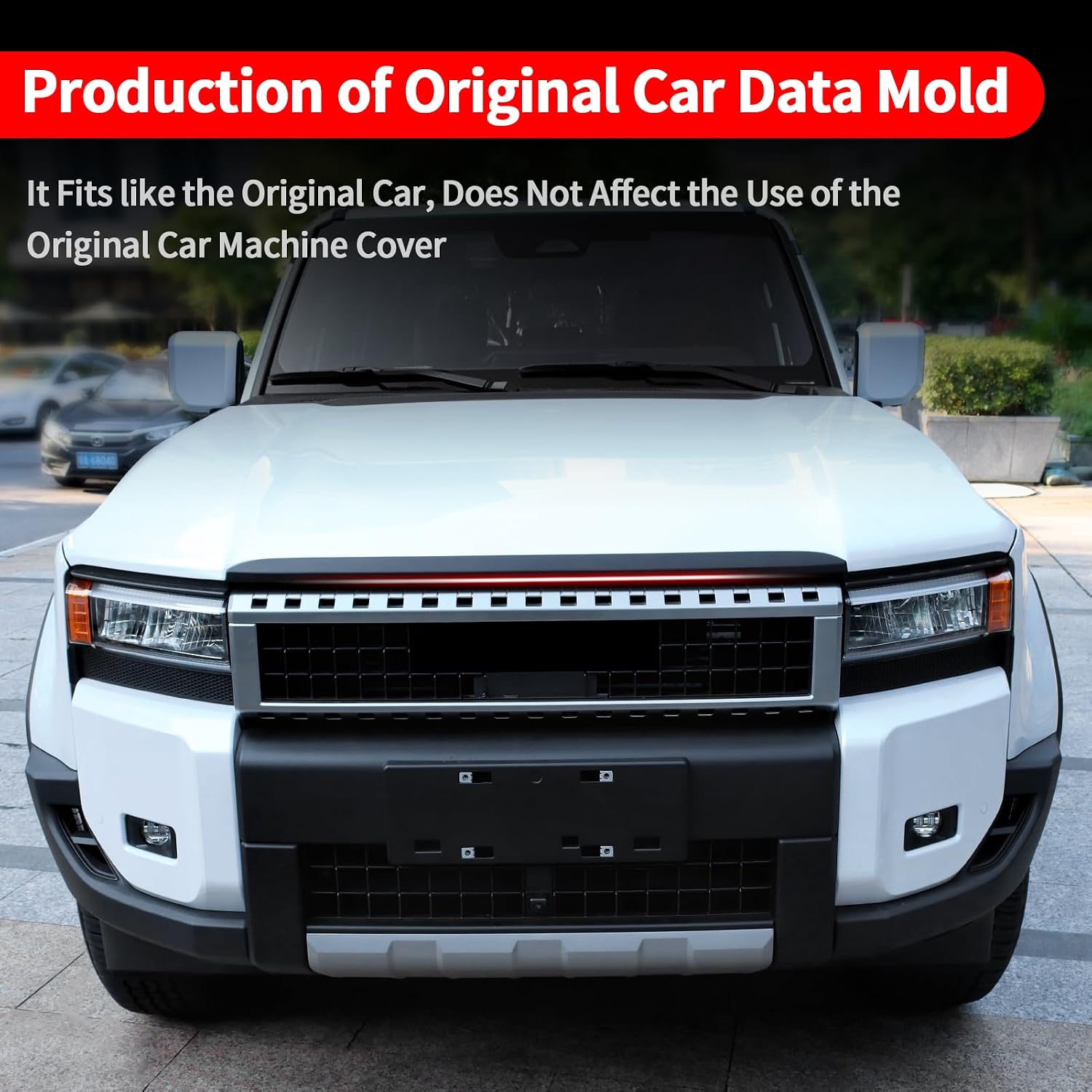 Hood Decorative Strip Suitable for 2024 2025 2026 Toyota Land Cruiser 250 1958 Prado Lc250 J250 Front Grille Highlight Strip Exterior Modification Accessories