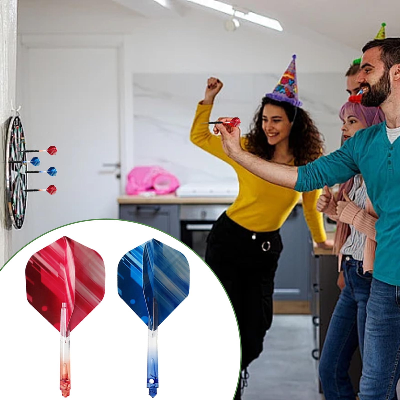 CyeeLife Alette e alberi integrati per freccette, alette e steli – Confezione da 12 pezzi, filettatura 2BA | Design monopezzo per una maggiore durata e precisione