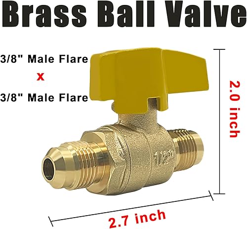 Miniatura 2 de Extensión de manguera de propano trenzada de alta presión de 12 pies con acoplamiento de conversión de 38 pulgadas a NPT hembra de 12 pulgada, NPT