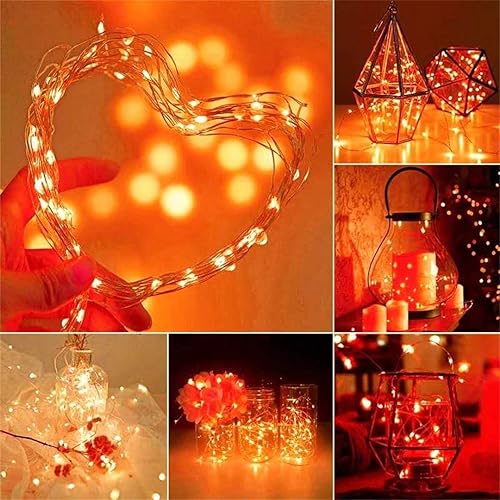 Miniatura 4 de Paquete de 4 luces LED de gota de rocío a pilas, mini luces de hadas para interiores con función de temporizador, para bodas, hogar, fiestas,