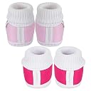 Neska Moda 12 To 18 Months Baby Girls Cotton Butterfly Frill Booties (Rani,Baby Pink) -BT1149andBT1171 gallery image