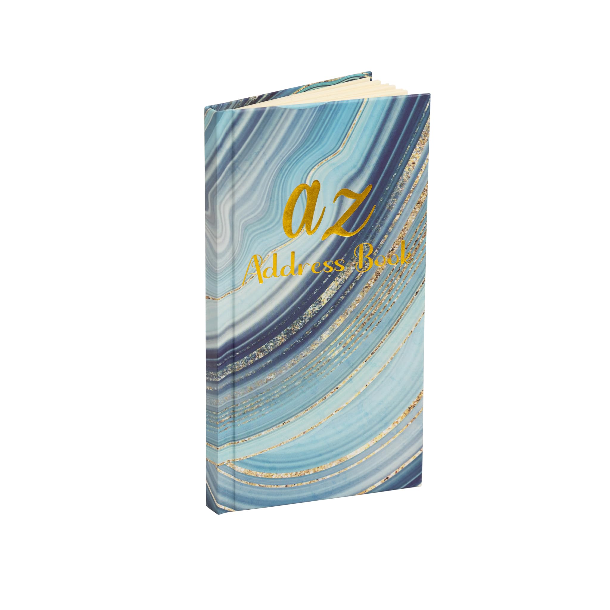 Telephone Address Book A-Z Index Hard Back Cover Slim, Blue Marble - Image 4