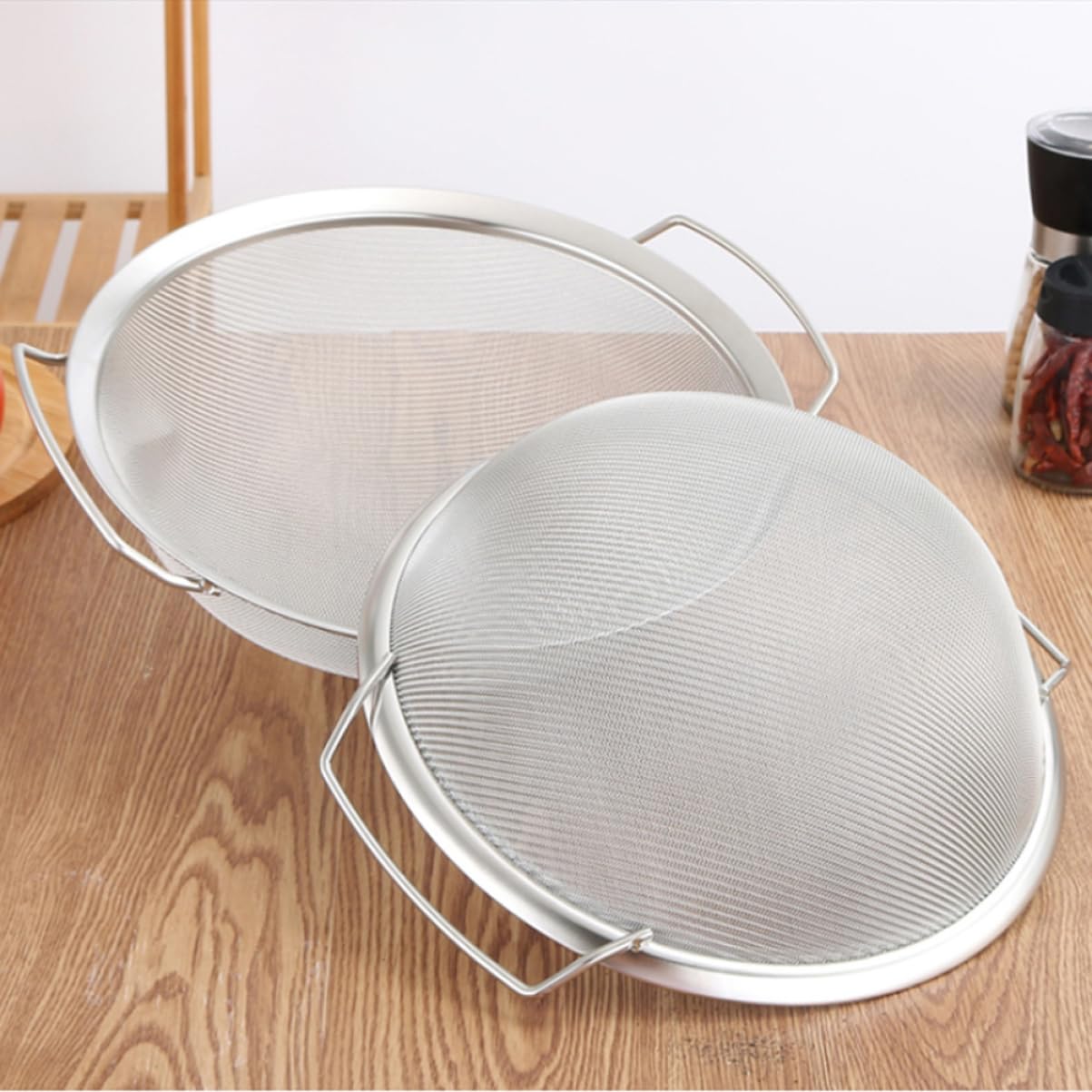 Colador Malla de Acero Inoxidable para Arroz y Verduras