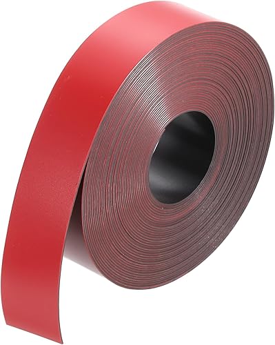 MECCANIXITY Tira magnética de 1 pulgada x 26.25 pies, etiquetas adhesivas para pizarras blancas, refrigerador y manualidades, color azul