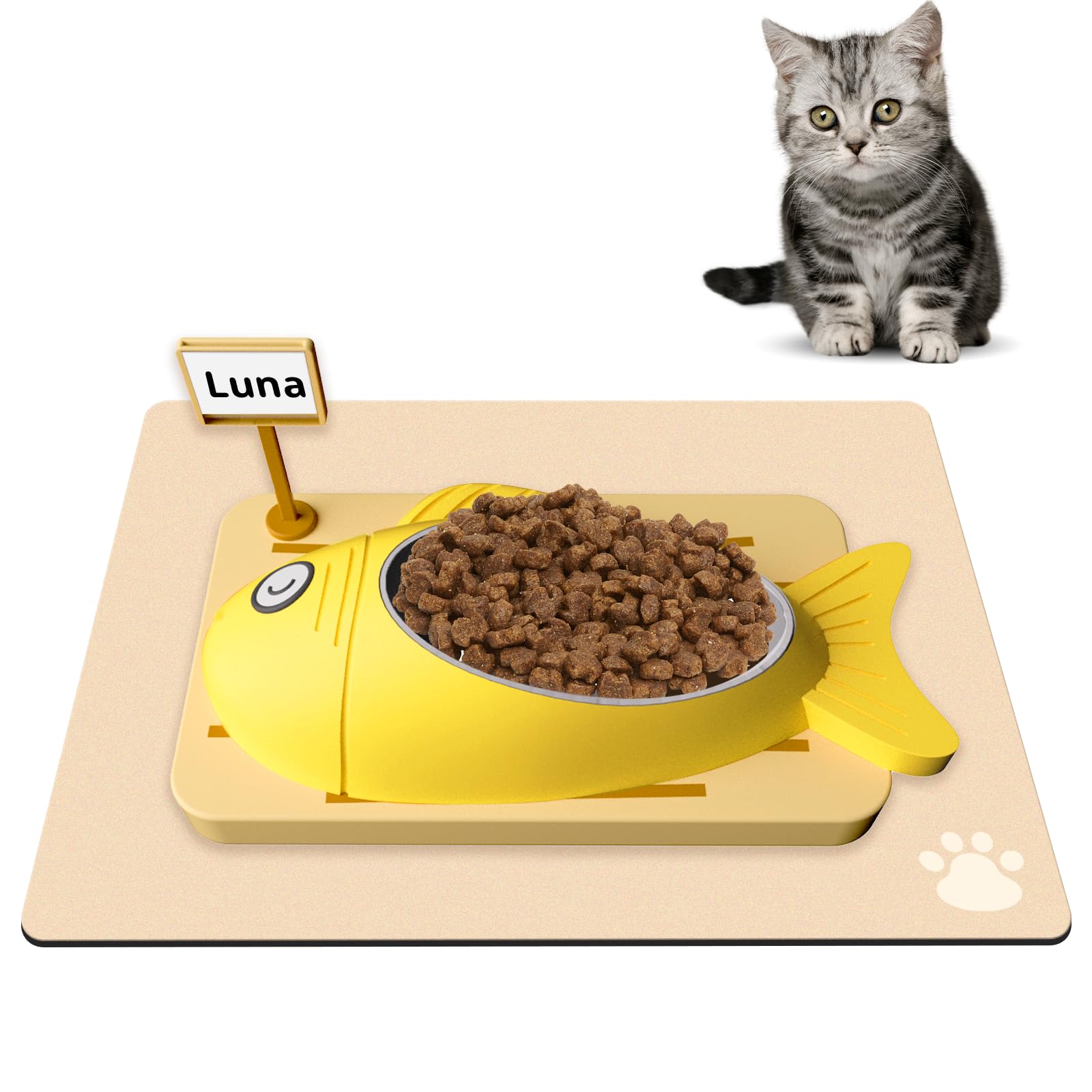 Gamelle personnalisée pour chat d'intérieur pour créer un coin repas