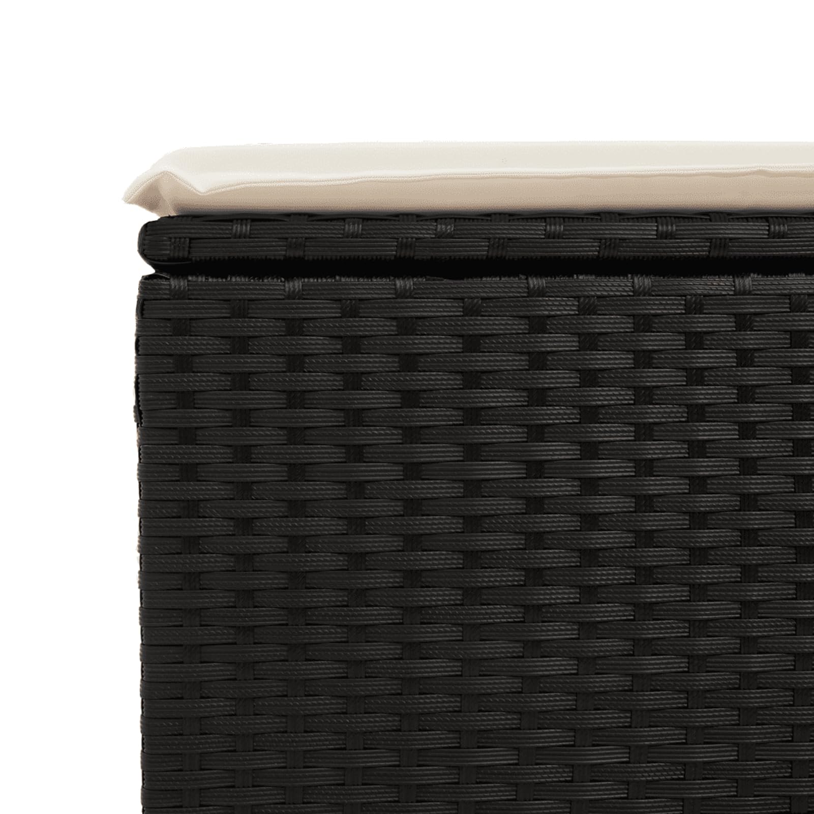 Gecheer Divano da Giardino 3 Pezzi, con Sistema di Conservazione sotto Seduta, Custodia Impermeabile, Rattan PE Nero, Cuscini Sfoderabili e Lavabili, per Cortile, Terrazza e Patio