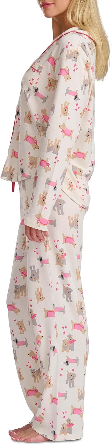 Karen Neuburger womens Long Sleeve Notch Collar Girlfriend Pajama Set - Image 3