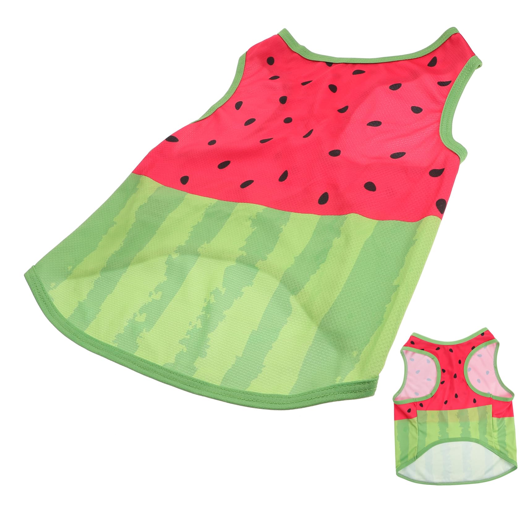Toddmomy Cooling Ice Vest Watermelon Puppy T-shirt Pet Cooling Clothes Dog Vest Silk Size L Comfortable Summer Indoor Exercise Clothes for Dogs — image 1