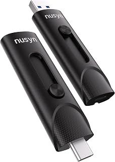 512GB External SSD/USB Drive - Up to 1050MB/s, 2-in-1 USB-C + USB-A, USB 3.2 Gen2, Portable Solid State Drive for iPhone, Android Phones/Tablets, PS4, Windows & Mac