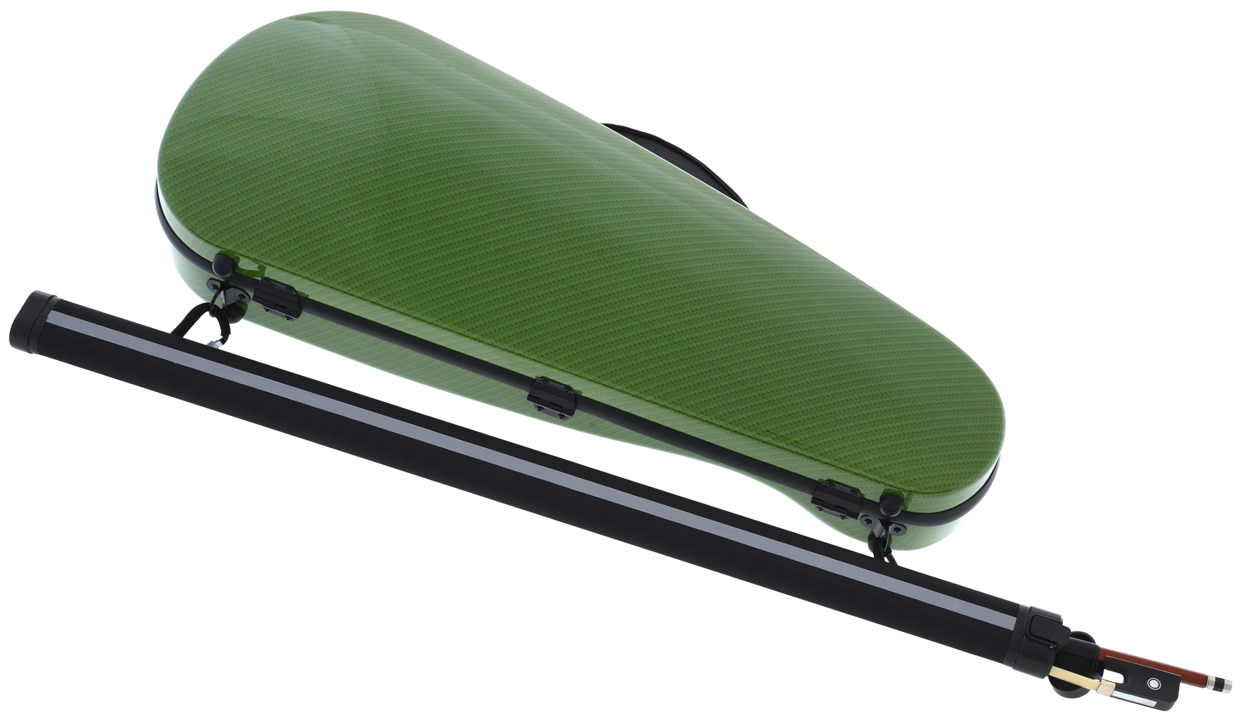 Geigenkoffer Fiberglass 4/4 SlimFlight special grün M-case + Bogenkoffer