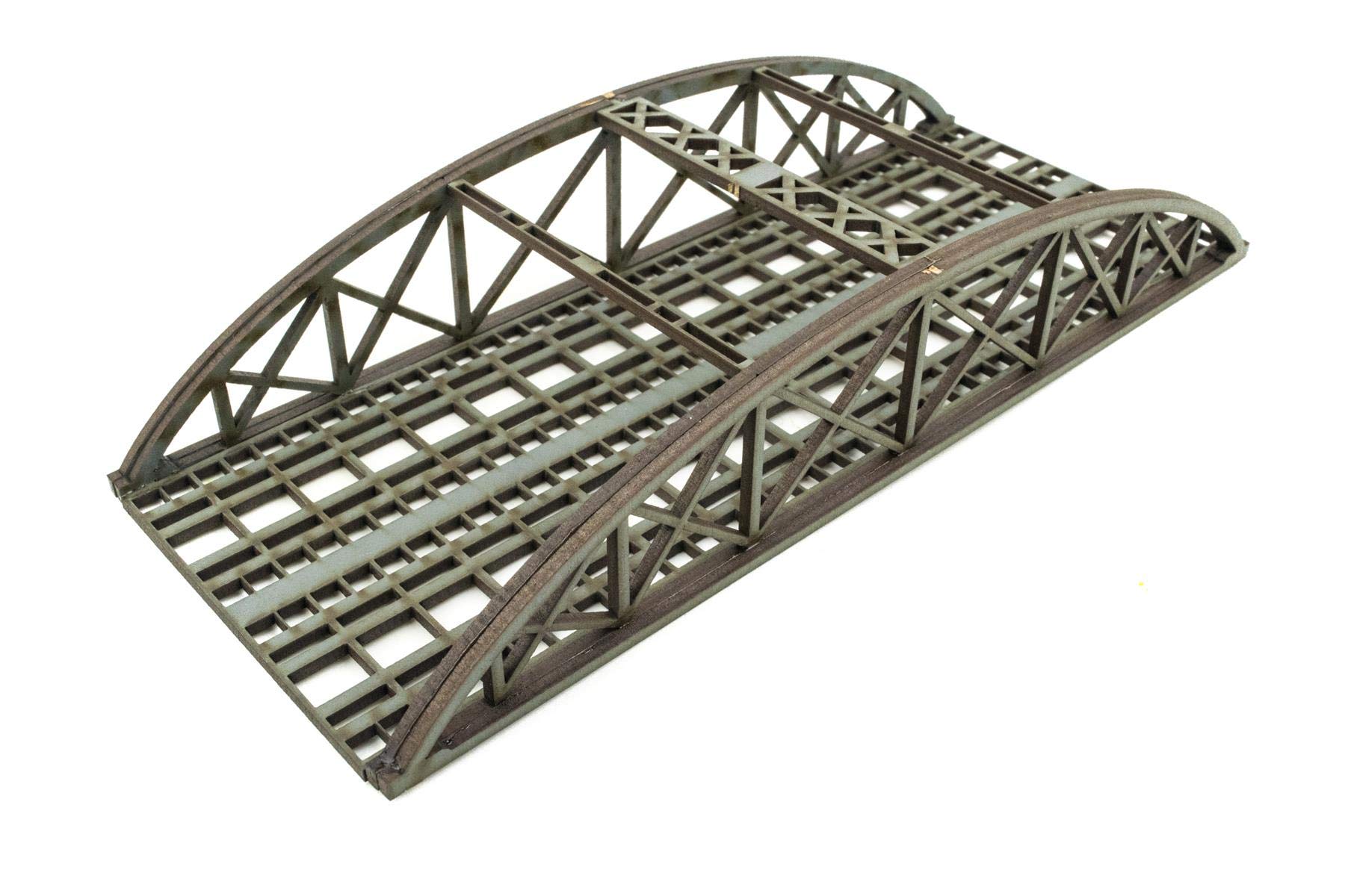 War World Scenics Ponte ad Arco in MDF a Binario Doppio in scala N da 200mm (Scegli il Colore) - Modellismo Ferroviario