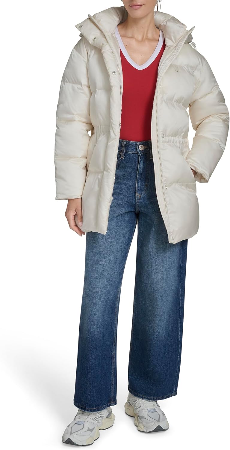 Champion womens Cinch Waist Quilted Puffer Jacket - Image 2