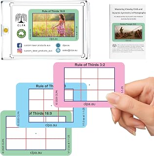 Rule of Thirds Viewfinder: Credit Card-Sized Composition Grids for Video, Photography & Art in 4:3, 3:2, & 16:9