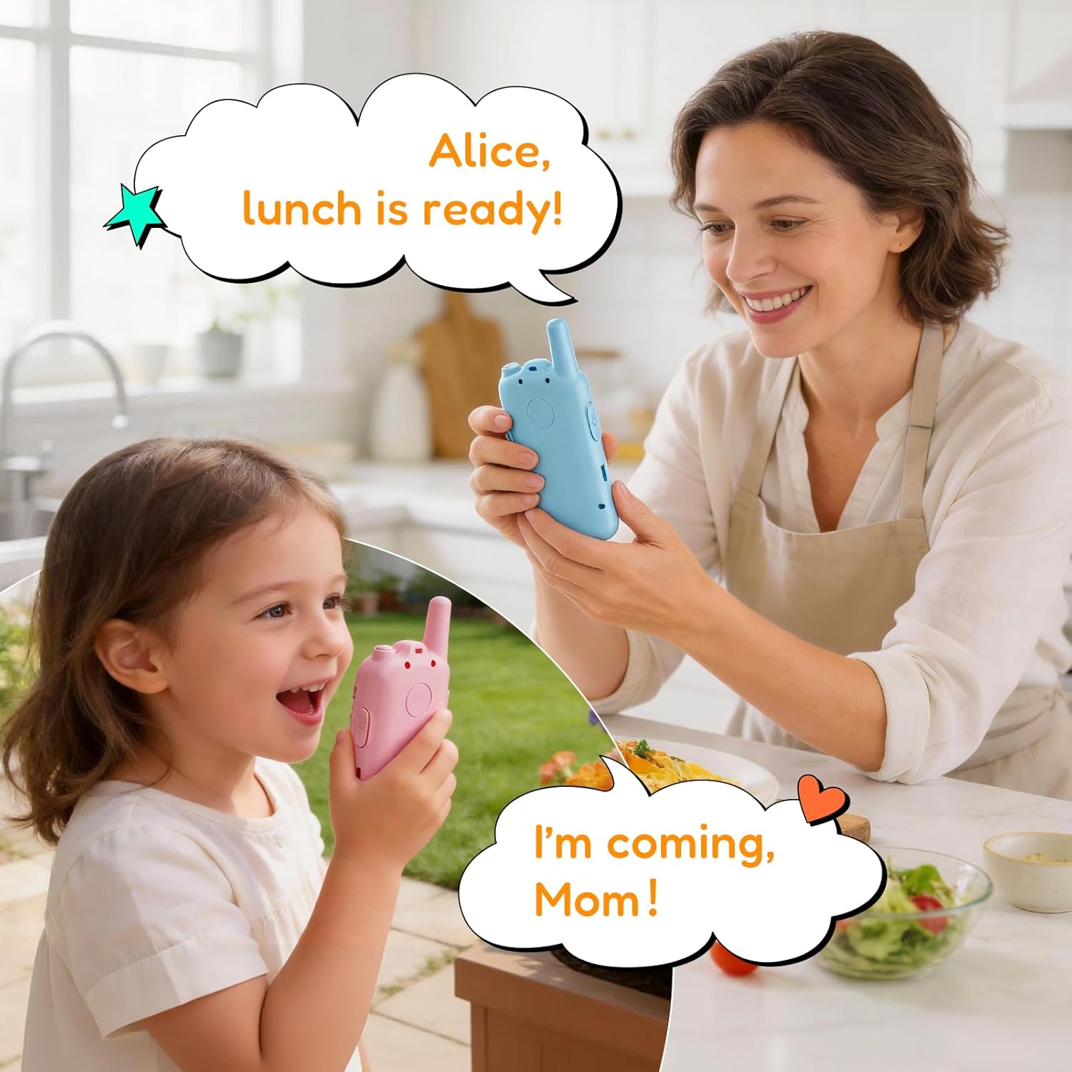 Video Walkie Talkies for Kids: Rechargeable Walkie Talkies with Camera & Screen, Handheld Video Intercom for Kids Boys Girls, Outdoor Toys Gifts for Ages 3-12