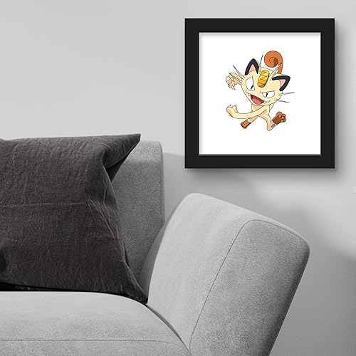 Miniatura 4 de Trends International Gallery Pops Pokemon - Póster de pared de Meowth, 12 x 12 pulgadas, versión enmarcada en negro