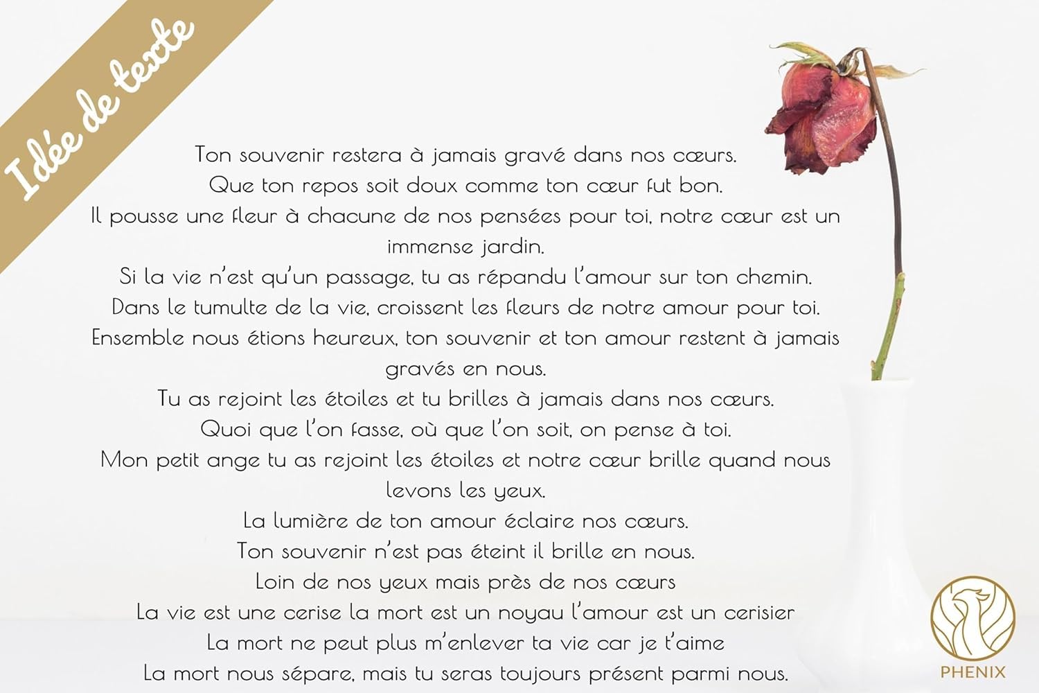 PHENIX | Plaque Funéraire Coeur Personnalisée en Pierre (20x18 CM) Thème Ciel et Mer - Cœur Funéraire Personnalisable, Plaque Funéraire Personnalisable Cœur - Plaque Mortuaire Coeur