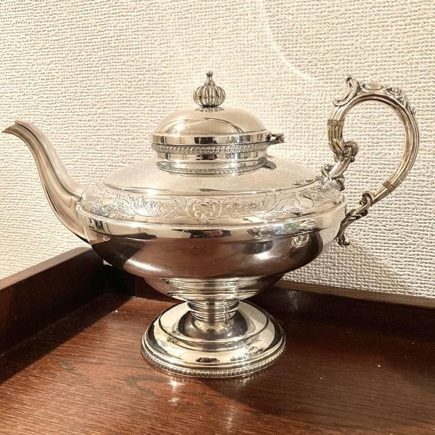 英国アンティーク 純銀P シルバープレート ティーポット イギリス製