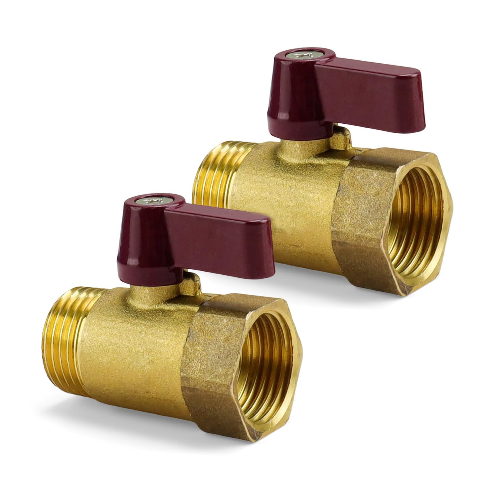 2 PZ 1/2 Pollice Tubo In Ottone Barb x Barb Valvola A Sfera Interruttore di Spegnimento Per Giardino Acqua Tubo Olio Aria Gas Fuel Line Raccordi