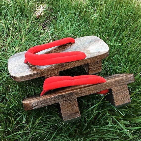 Men Geta Sandals Japanese Wooden Slippers Kimono Flip Flops for Indoor Outdoor Home Beach Performance