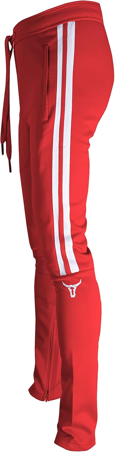 SCREENSHOT-Track Pants Basic Mens Premium Slim Fit Athletic Fitness Fashion Urban Lifestyle Streetwear Bottoms - Image 2